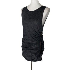 Derek Lam Ruched Tunic Top Women’s Size 10 Gray Wool Sleeveless Tank